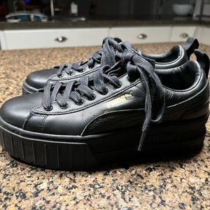 Puma Mayze platform leather runners